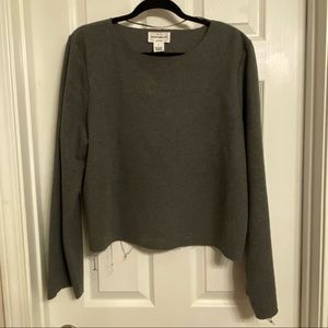 Long Sleeve Clean Cut Grey Thin Sweater